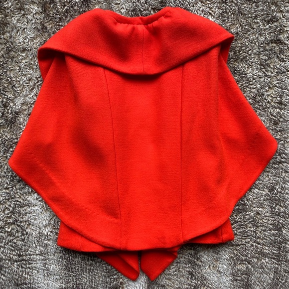 MILLY Ruffled Wool Blend Cape - Picture 5 of 10